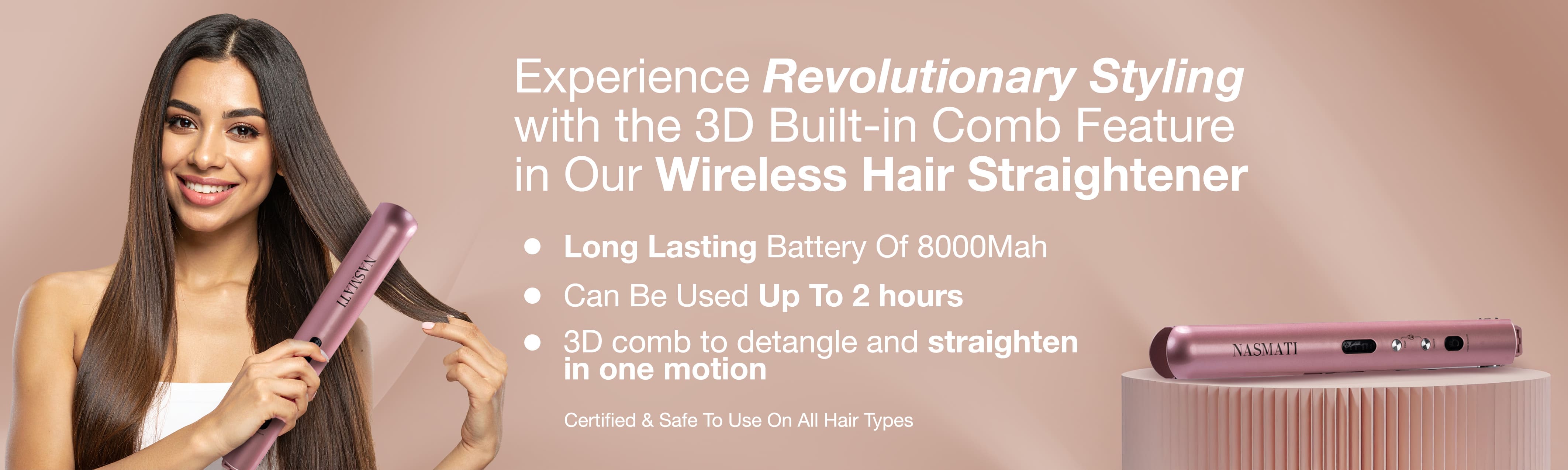 The Everyday Straightening Routine (Cordless Comb) for Quick, Frizz-Free Mornings in Amman