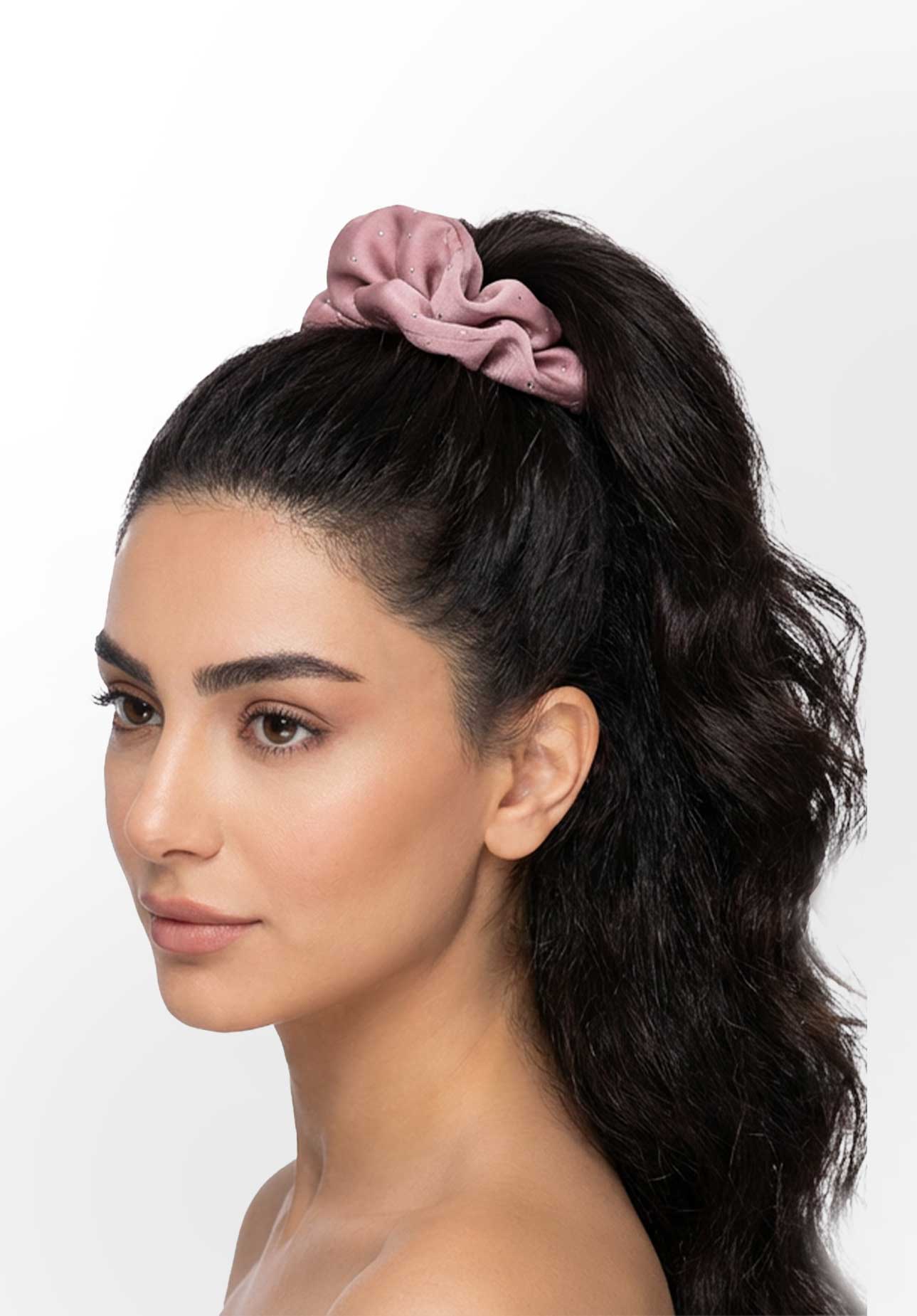 Nasmati™ Satin Crystal Scrunchies